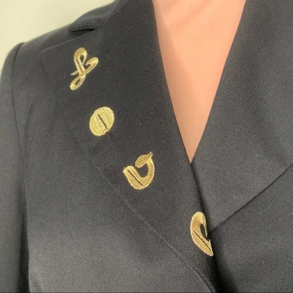 Rare Love Moschino‎ Navi blue embroidered blazer. - Picture 6 of 14